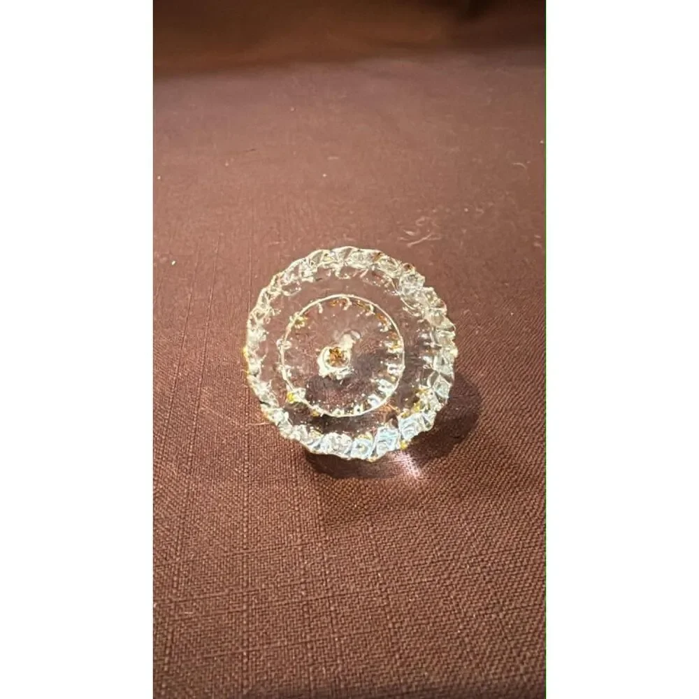 Angle Candle Holder and Small Clear Glass Round Decoration
